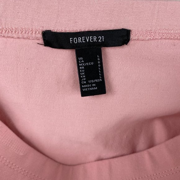 Forever 21 Pink Mini Knit Skirt Large Adjustable Gathered Sides Clubbing - Picture 9 of 15